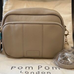 Pom Pom London Mayfair Plus bag Stone